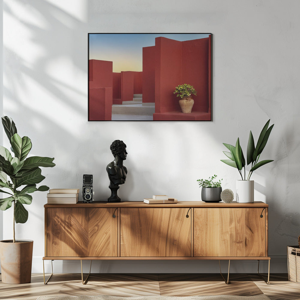 Muurschildering Rood #51 | Poster