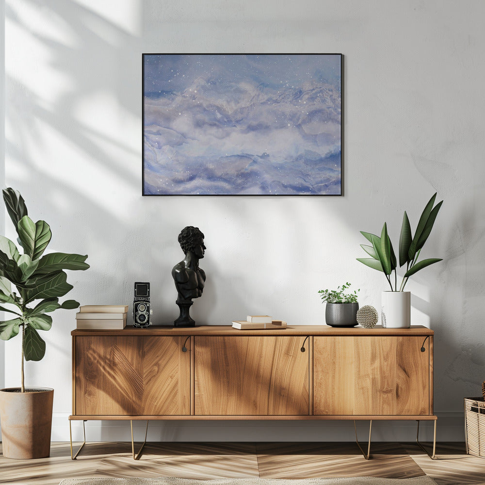 Bergen onder een sterrenhemel | Poster