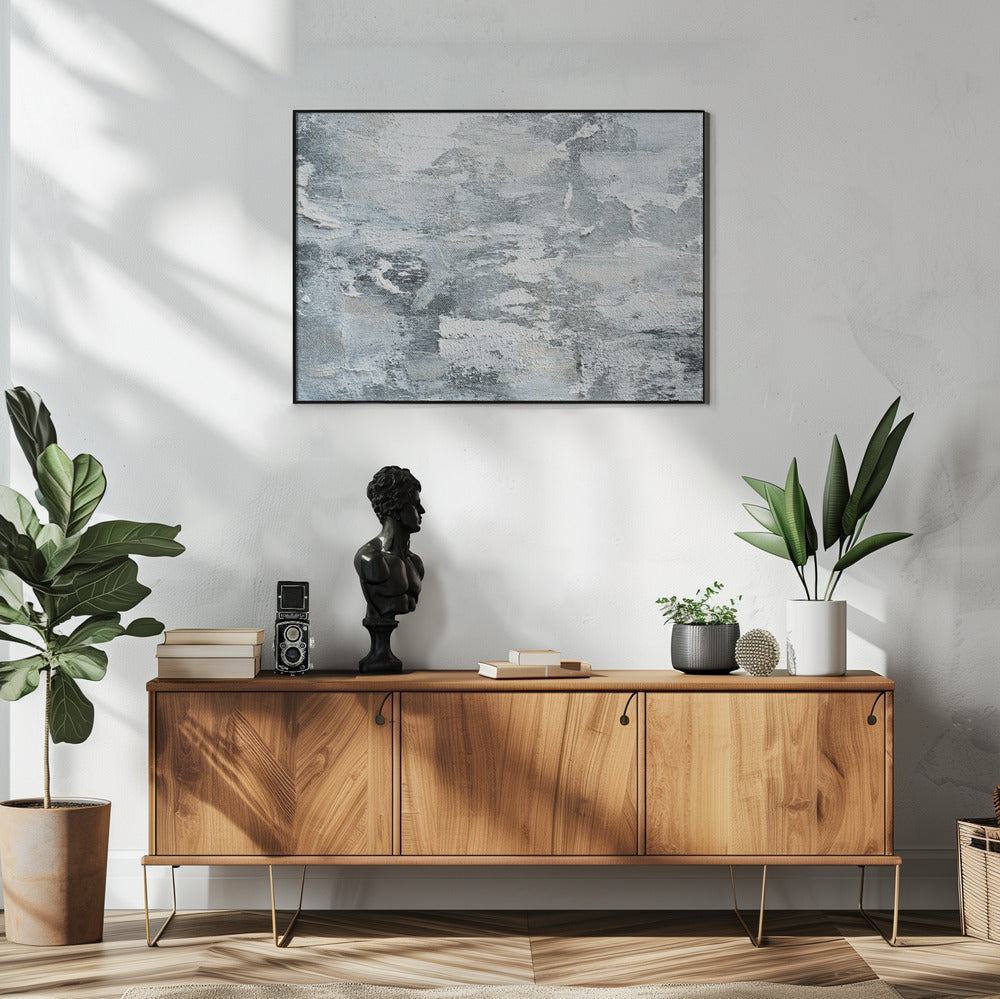 Koele grijs- en wittinten | Poster