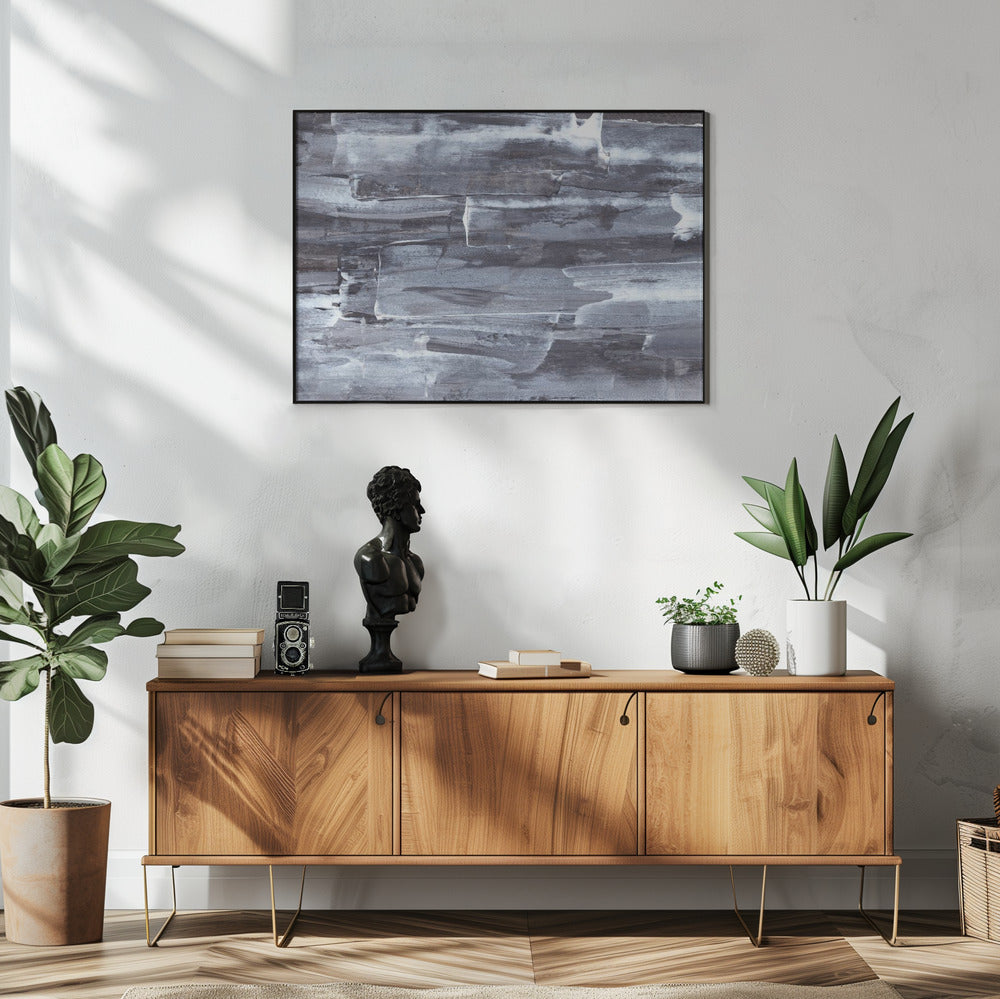 Monochroom drijfhout | Poster