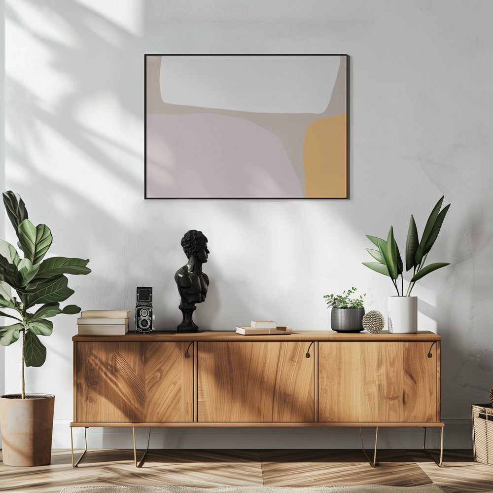 Zachte geometrische harmonie | Poster