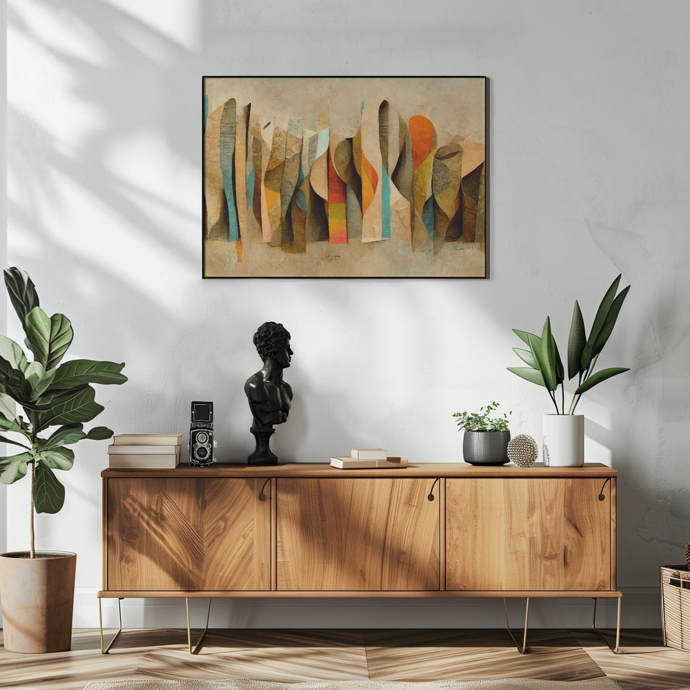 Gebogen caleidoscoop | Poster