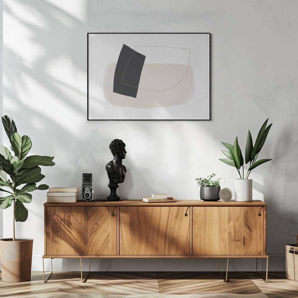 Geometric Shapes and Simple Lines in Neutral Tones | Poster