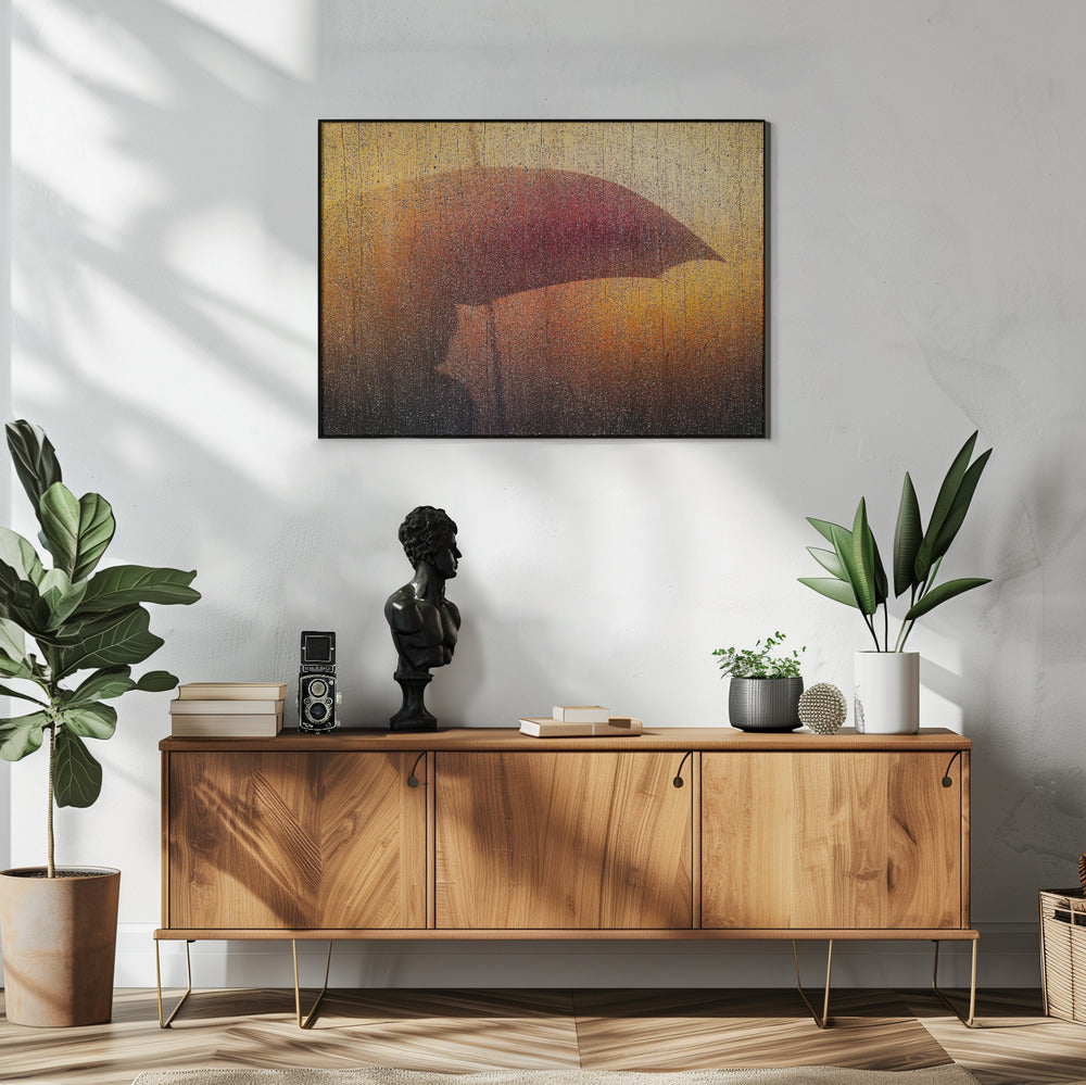 Metallic Wall in rain | Poster