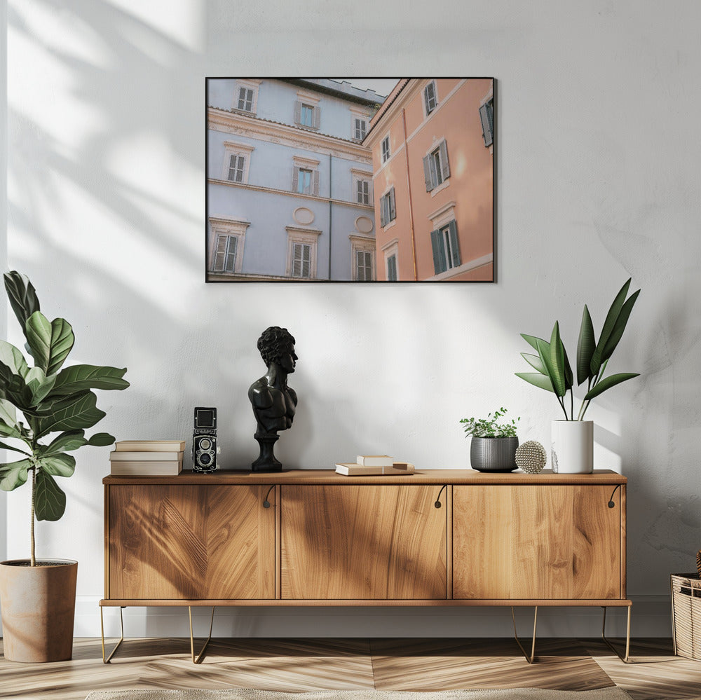 Trastevere in lila en roze | Poster