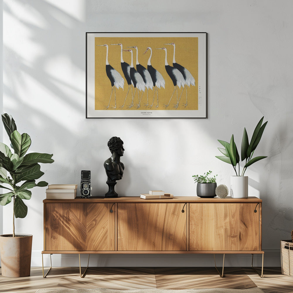 Japanse rode kroonkraanvogel | Poster