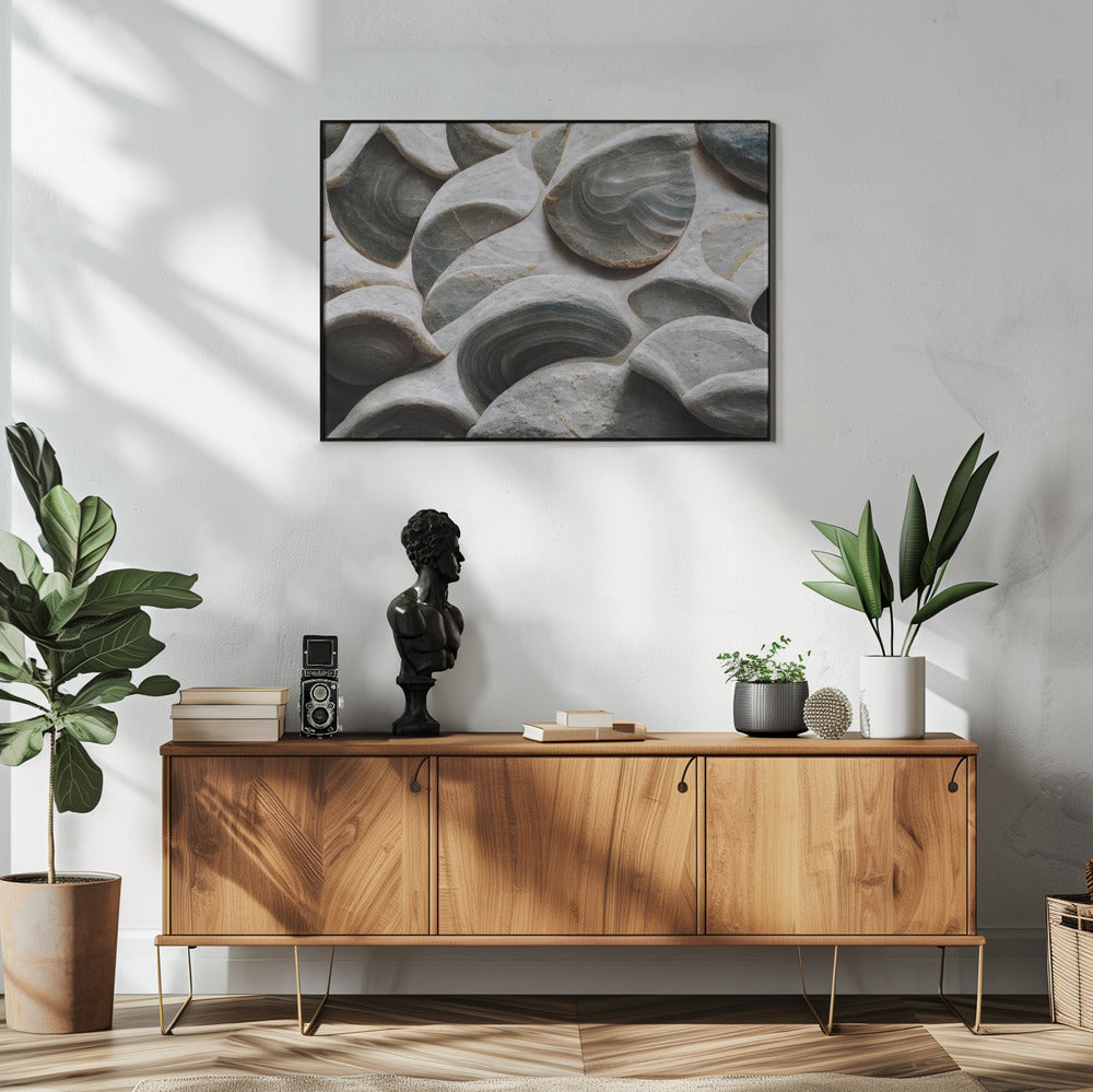 Harmonie van stenen bloemblaadjes | Poster