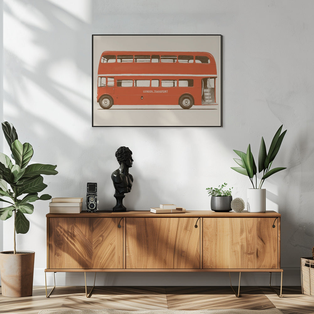 Rode Engelse bus | Poster