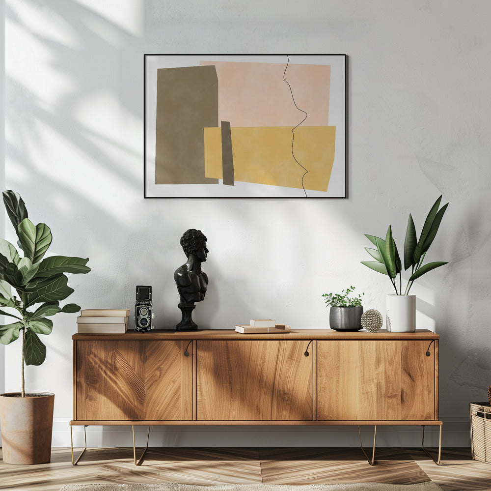 Geometrische vormen in aardse tinten | Poster