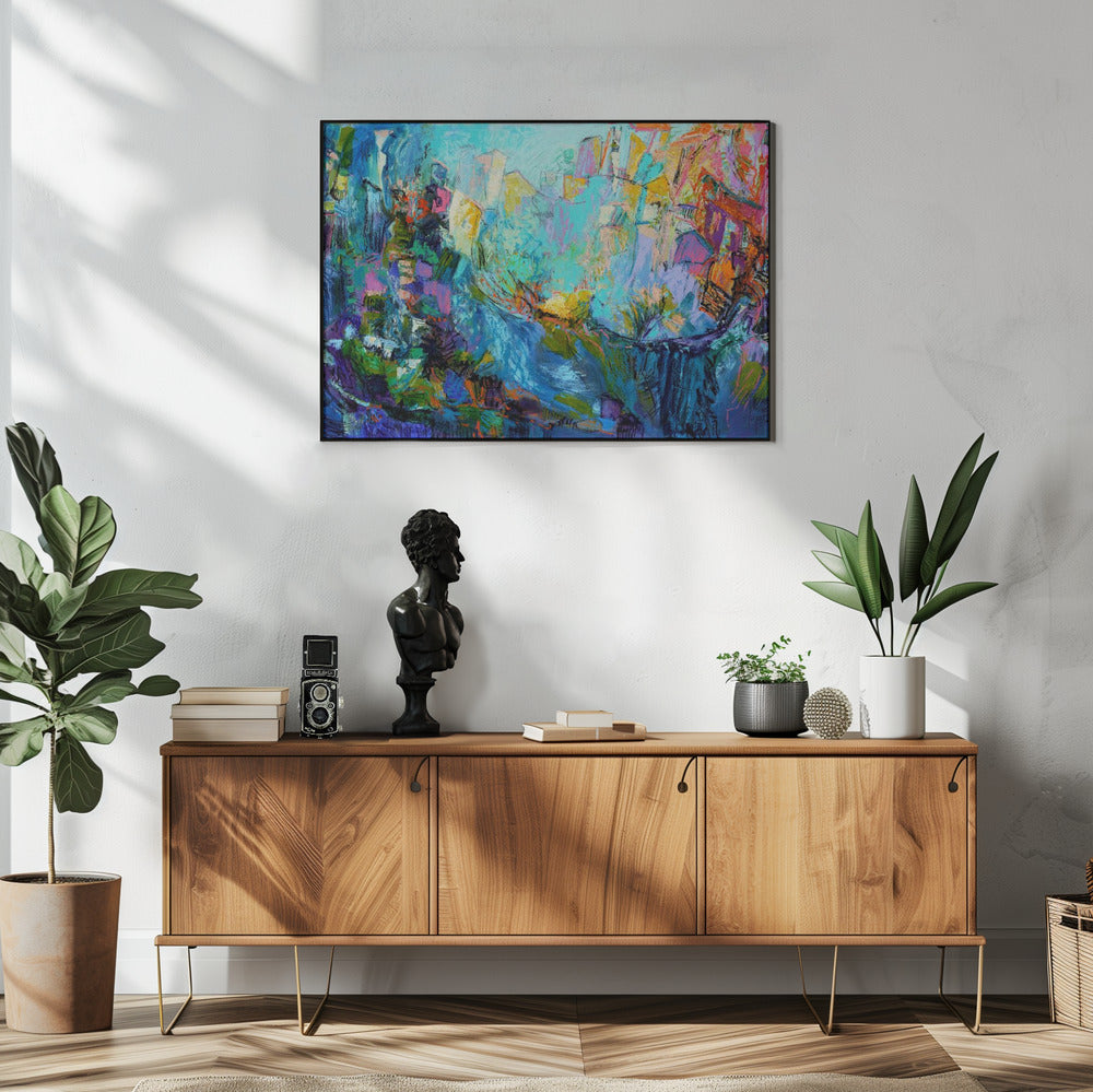 Lichtgevende bloemblaadjescascade | Poster