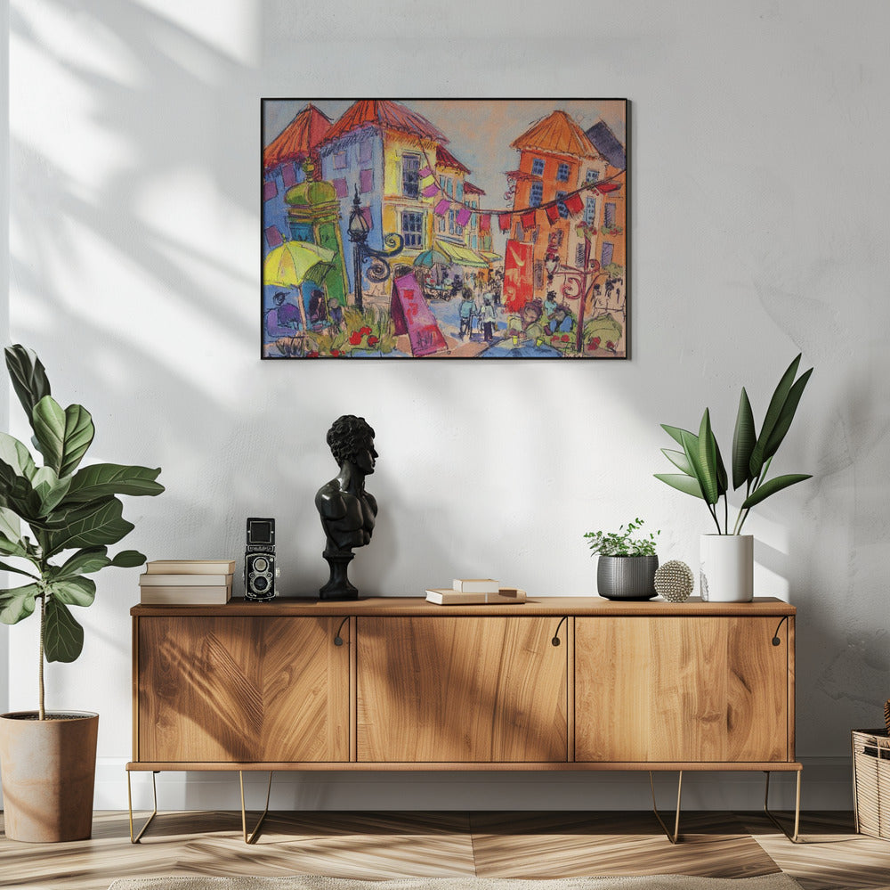 Vibrant Street Scene | Poster