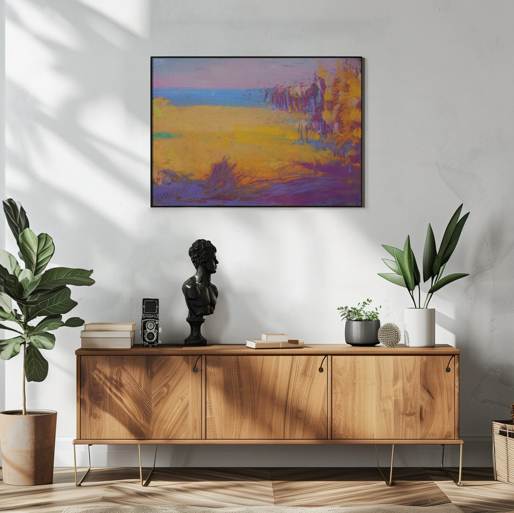 Levendige zonsondergangvelden | Poster