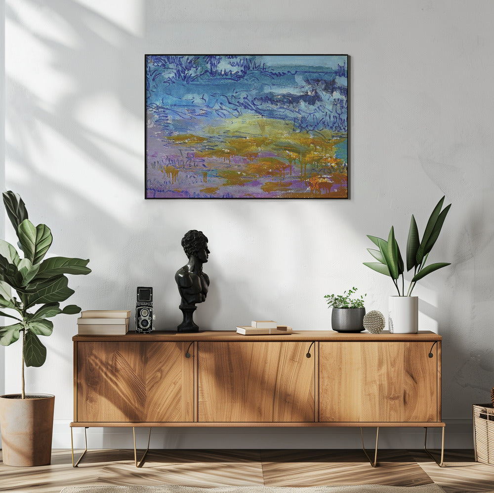 Expressionistisch kleurrijk abstract | Poster