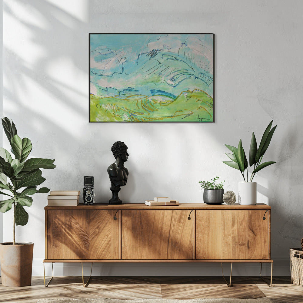 Grillig heuvellandschap | Poster
