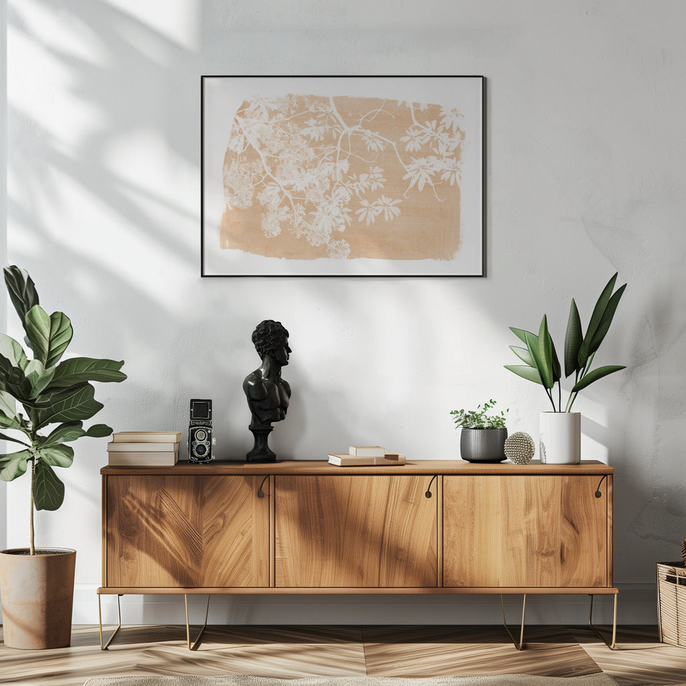 Silhouet van sinaasappelboomblad | Poster