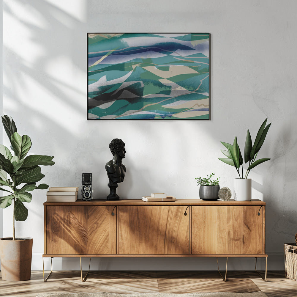Abstractie in landschap | Poster