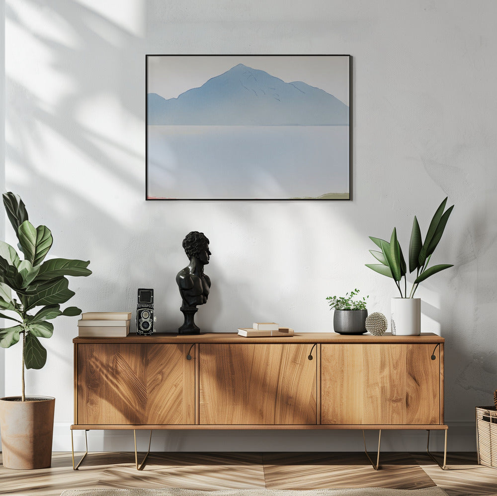 Mistig bergzicht | Poster