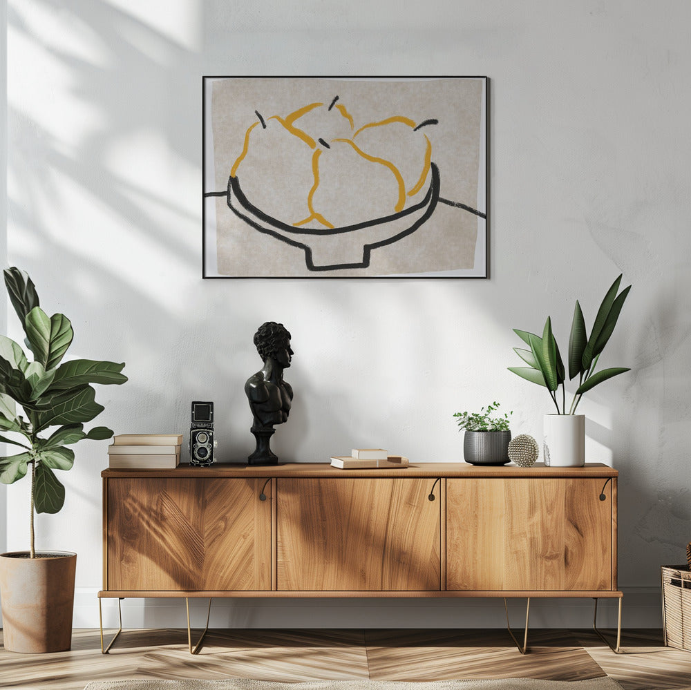 Lijnkunst peer | Poster