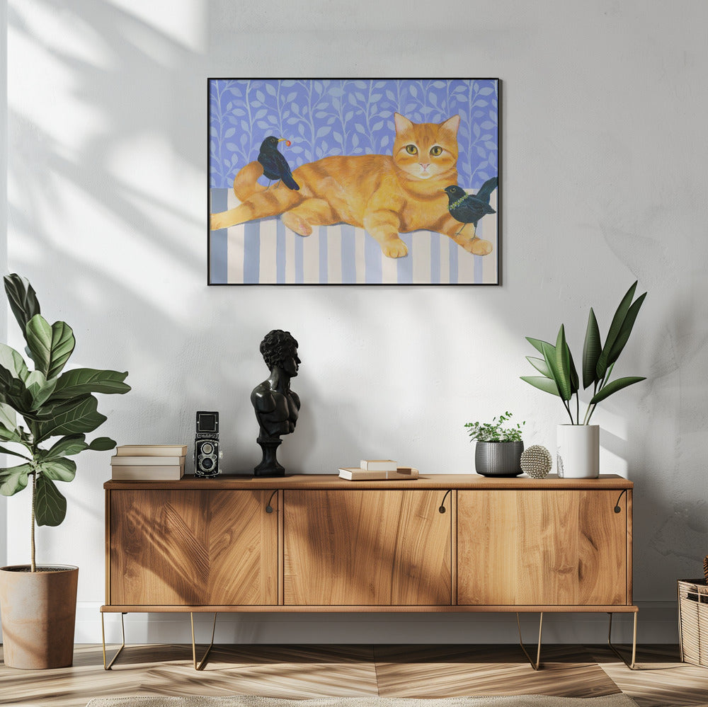 Ontspannen oranje tabby kat | Poster
