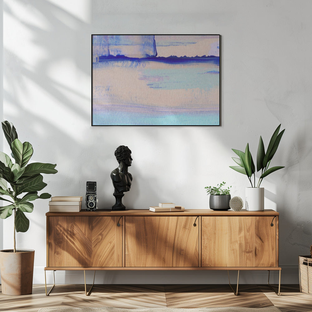 Pastel Colors Blended With Vibrant Blues | Poster
