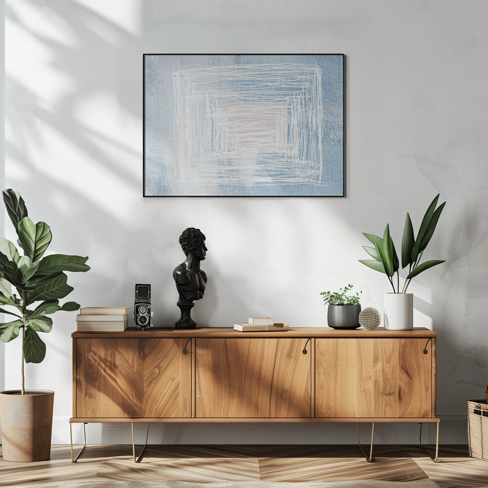 White Whirl Square | Poster