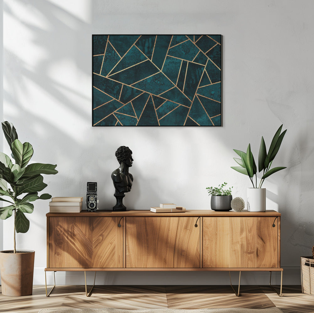 Diepblauwe steen | Poster