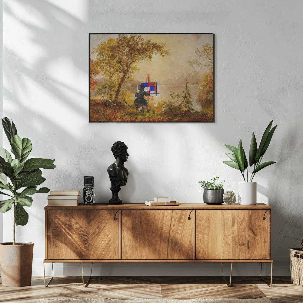 Kubistisch landschap | Poster