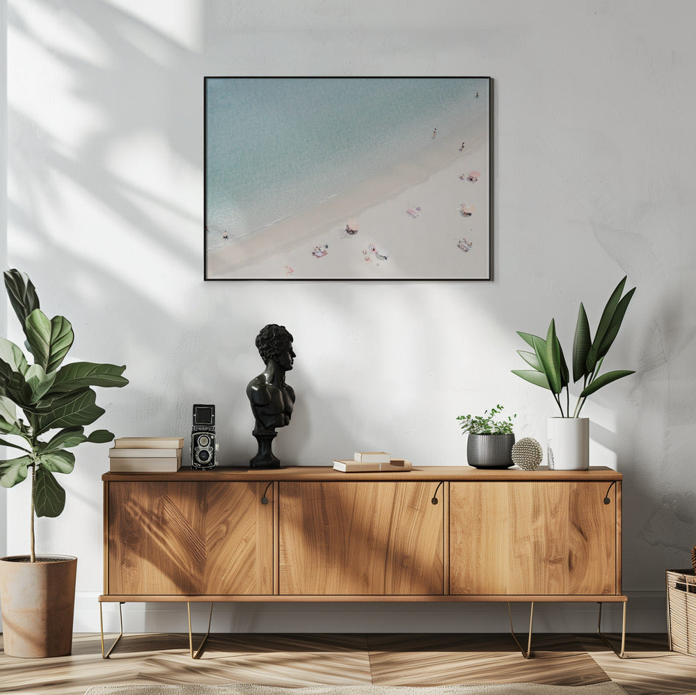 Luchtfoto van het strand | Poster