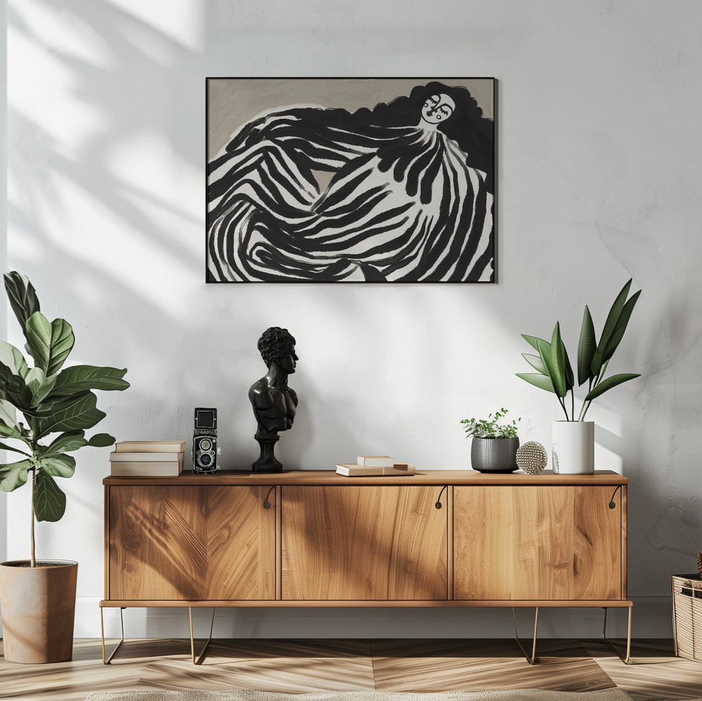 Monochrome golven | Poster