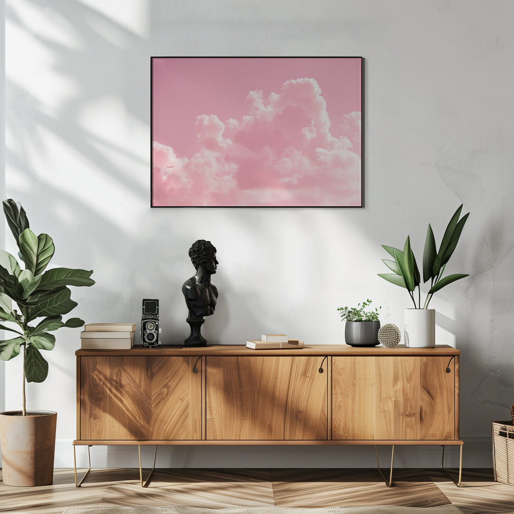 Bewolkt met een vleugje roze | Poster