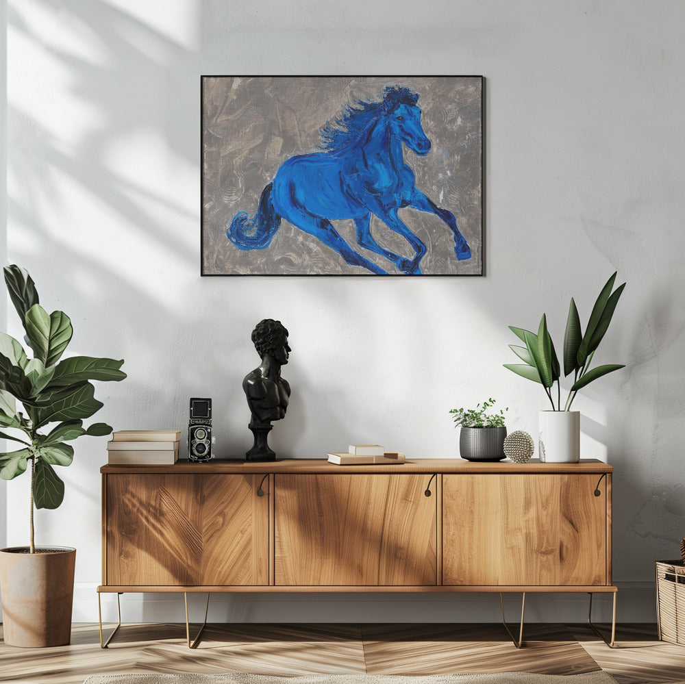 Blauw Paard | Poster