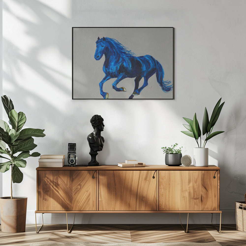 Een blauw paard | Poster