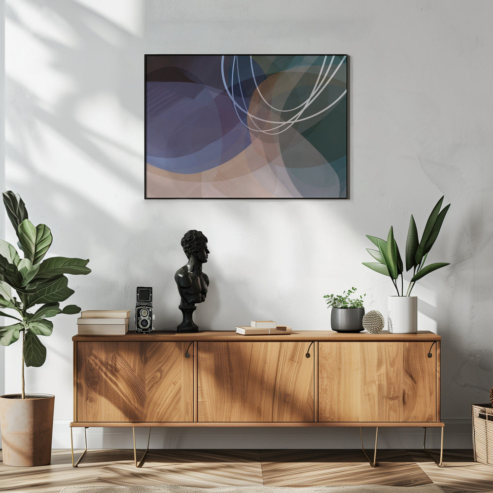 Dusty Rose Vormen 4 | Poster