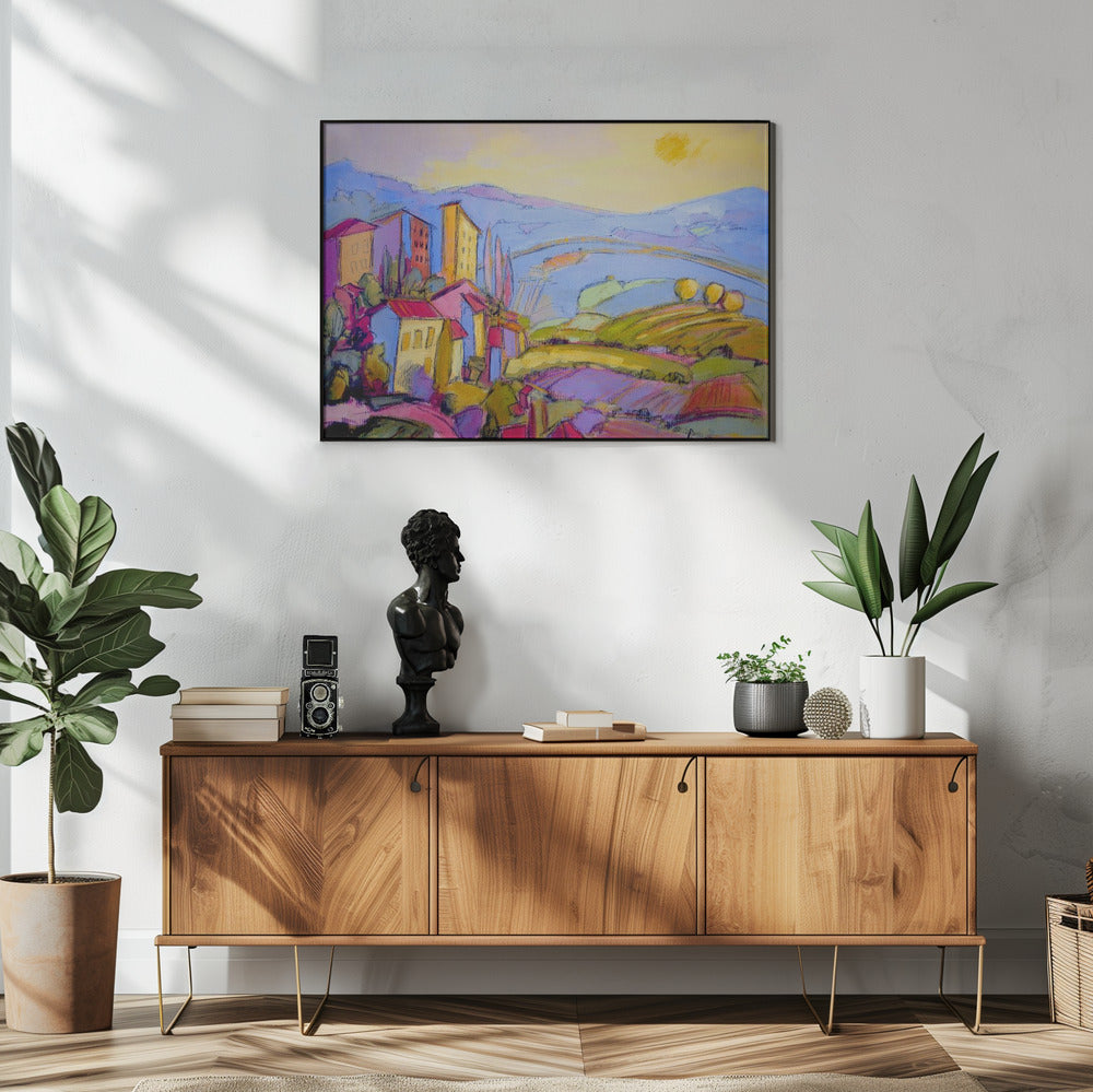 Zonovergoten platteland | Poster