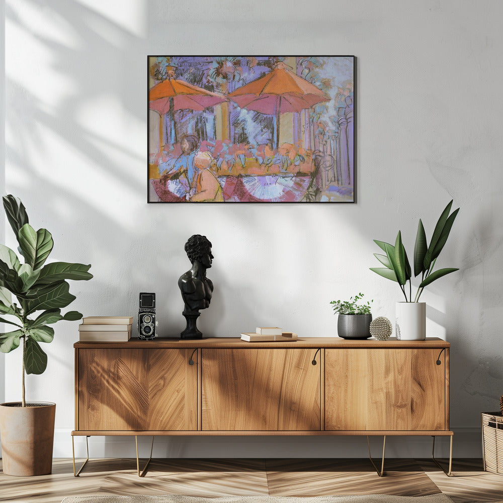 Zonnig Café Moment | Poster