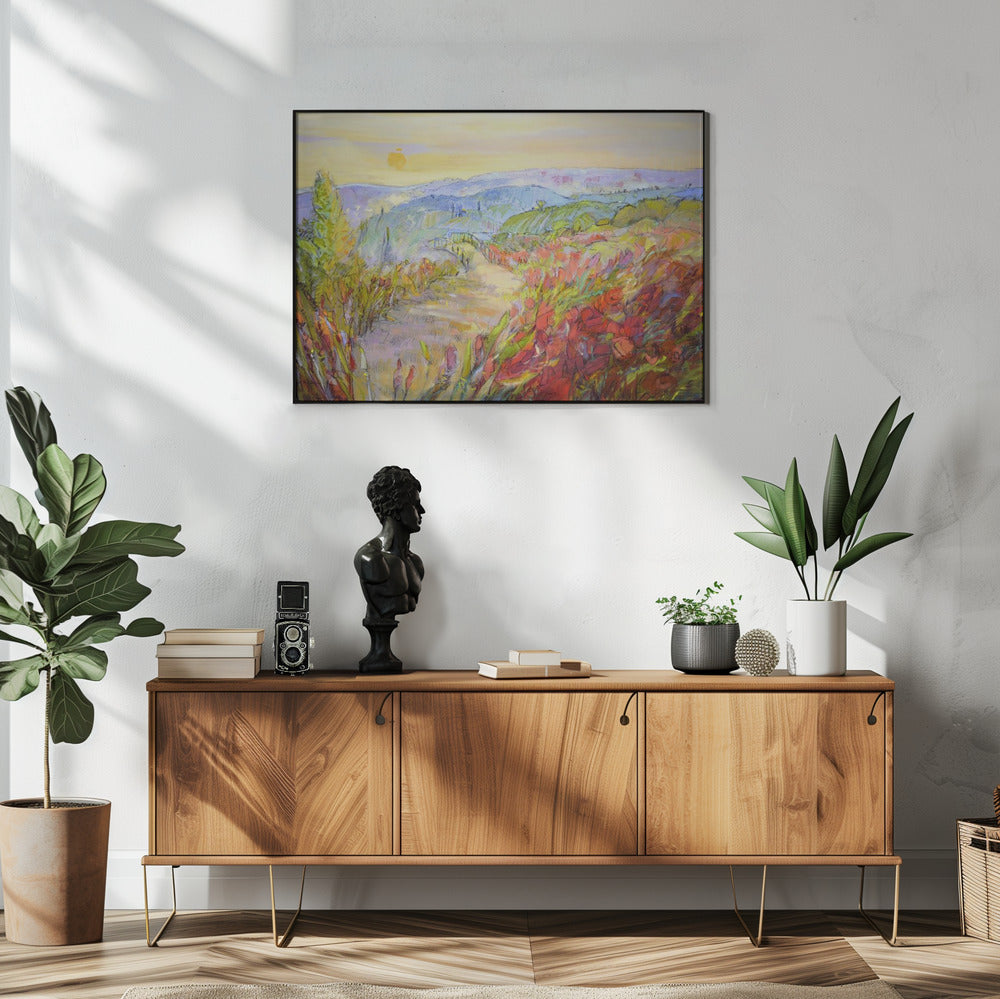Hillside Sunrise Path | Poster