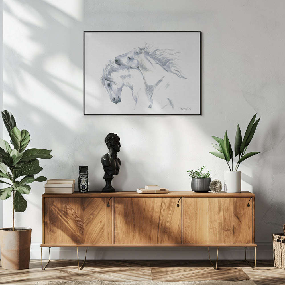 Vrijheid van paarden in beweging | Poster