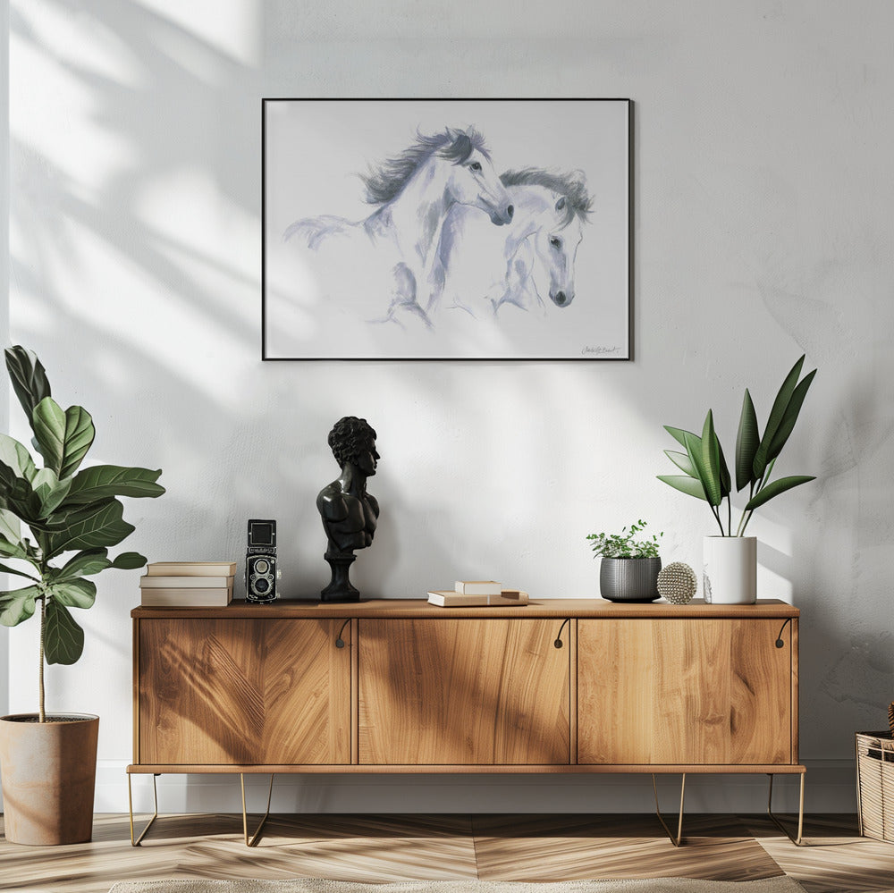 Twee paarden | Poster