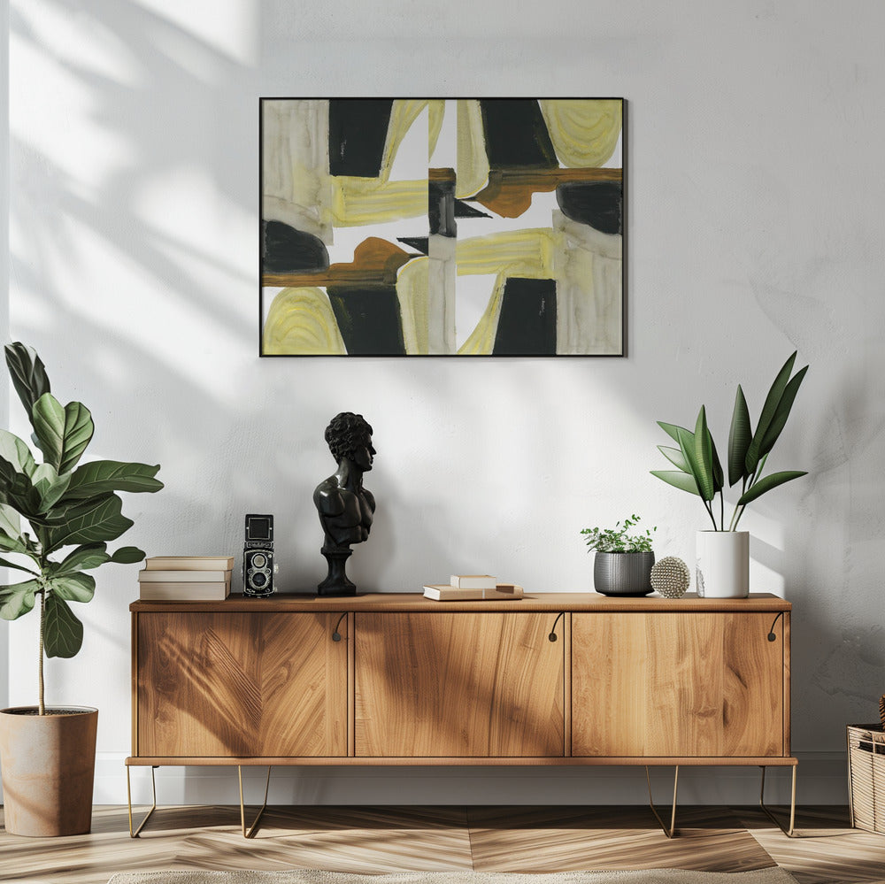 Abstracte uitgesneden vormen 6 | Poster