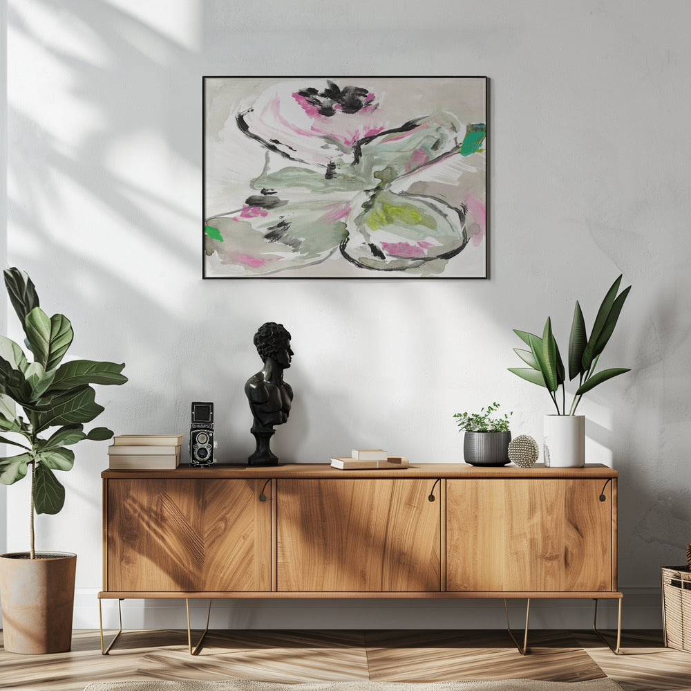 Abstract Paars Violet Roze Tinten Bloemen 1 | Poster