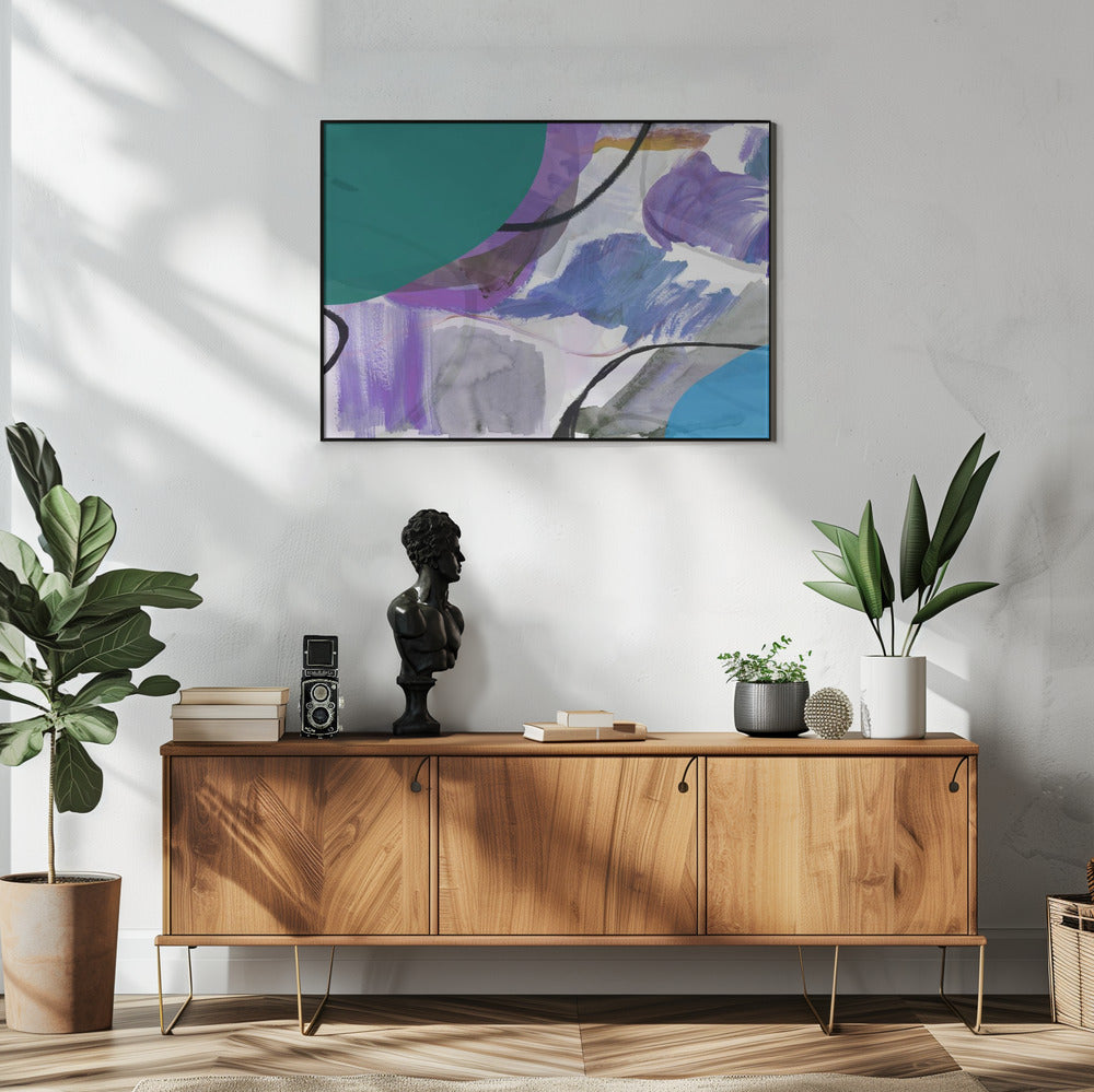 Vloeiende abstracte vormen 1 | Poster