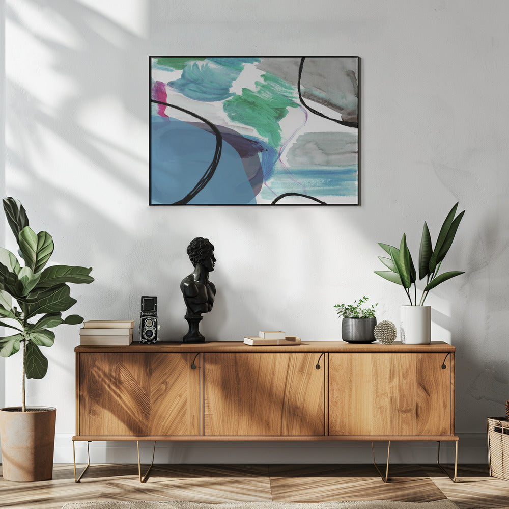 Vloeiende abstracte vormen 2 | Poster