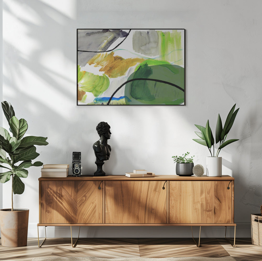 Vloeiende abstracte vormen 3 | Poster