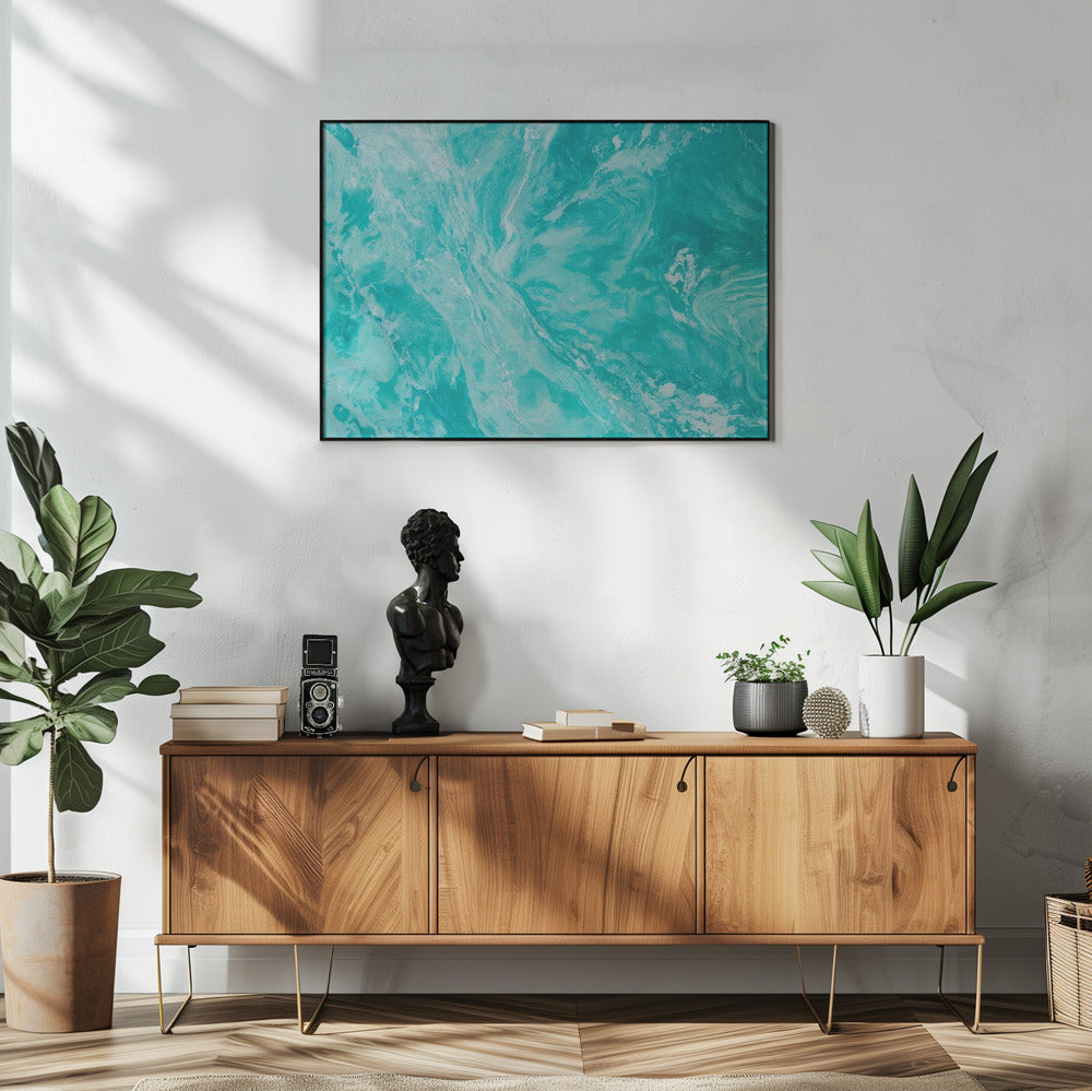 Vloeiende beweging in aquatinten | Poster