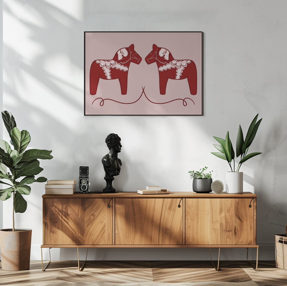 Noordse Paarden Tweelingen | Poster