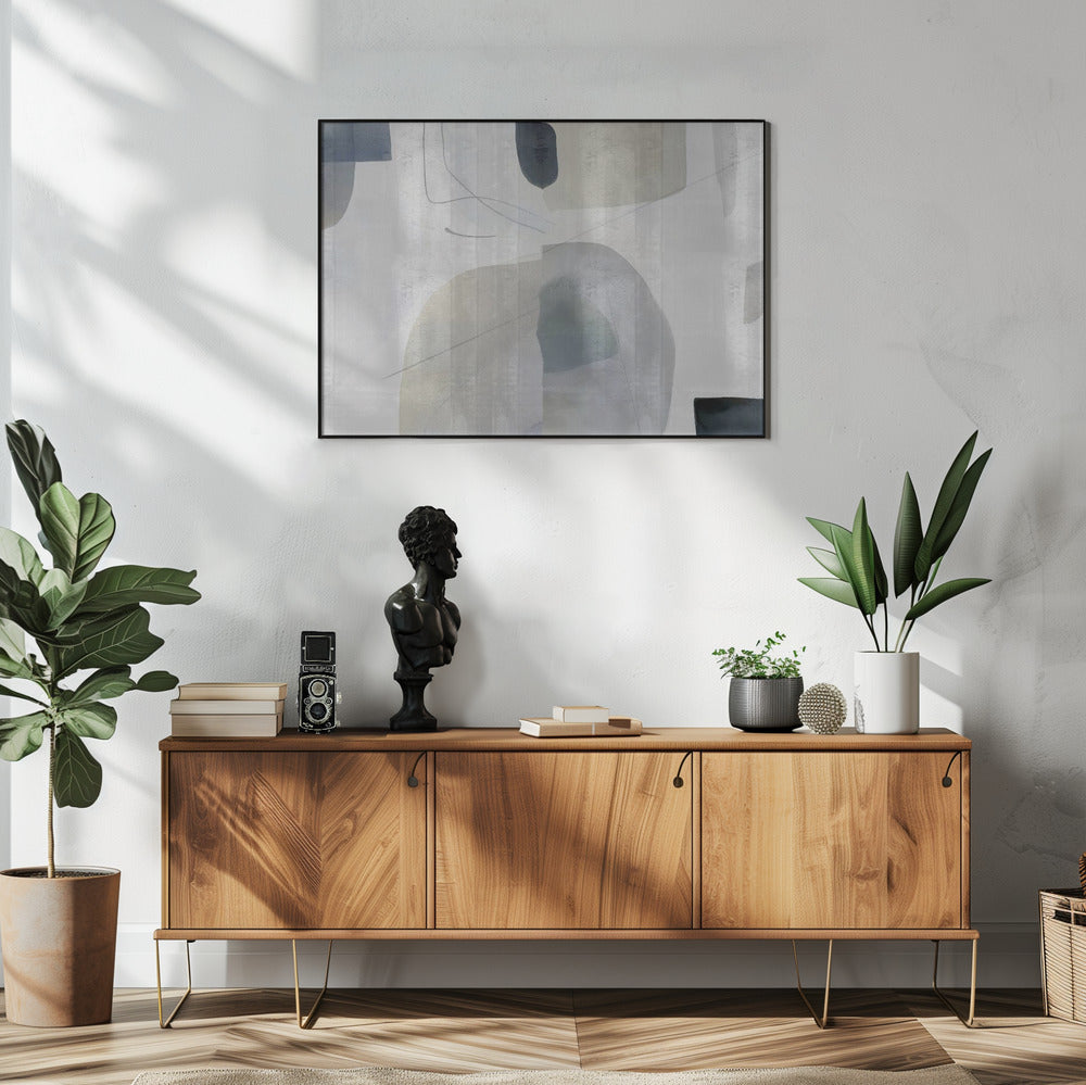 Zachte abstracte vormen 1 | Poster