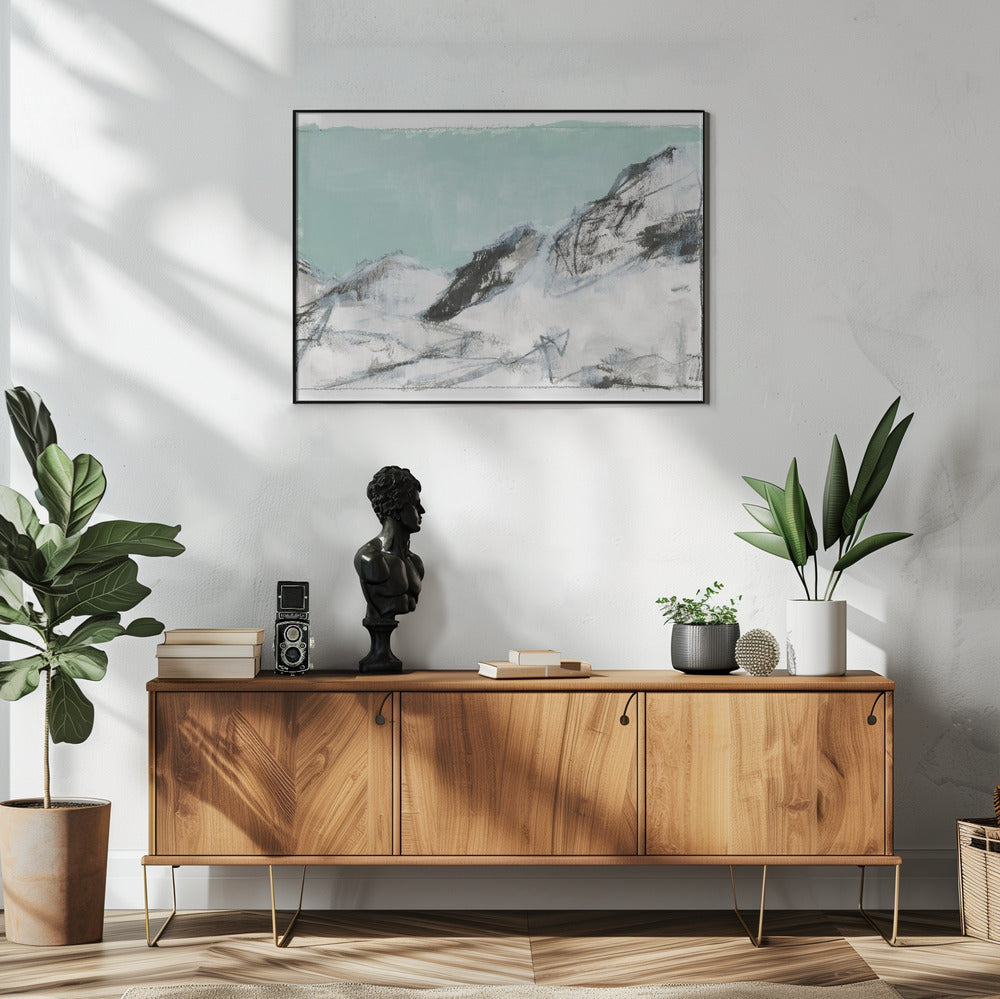 Witte Bergen Print No1 | Poster