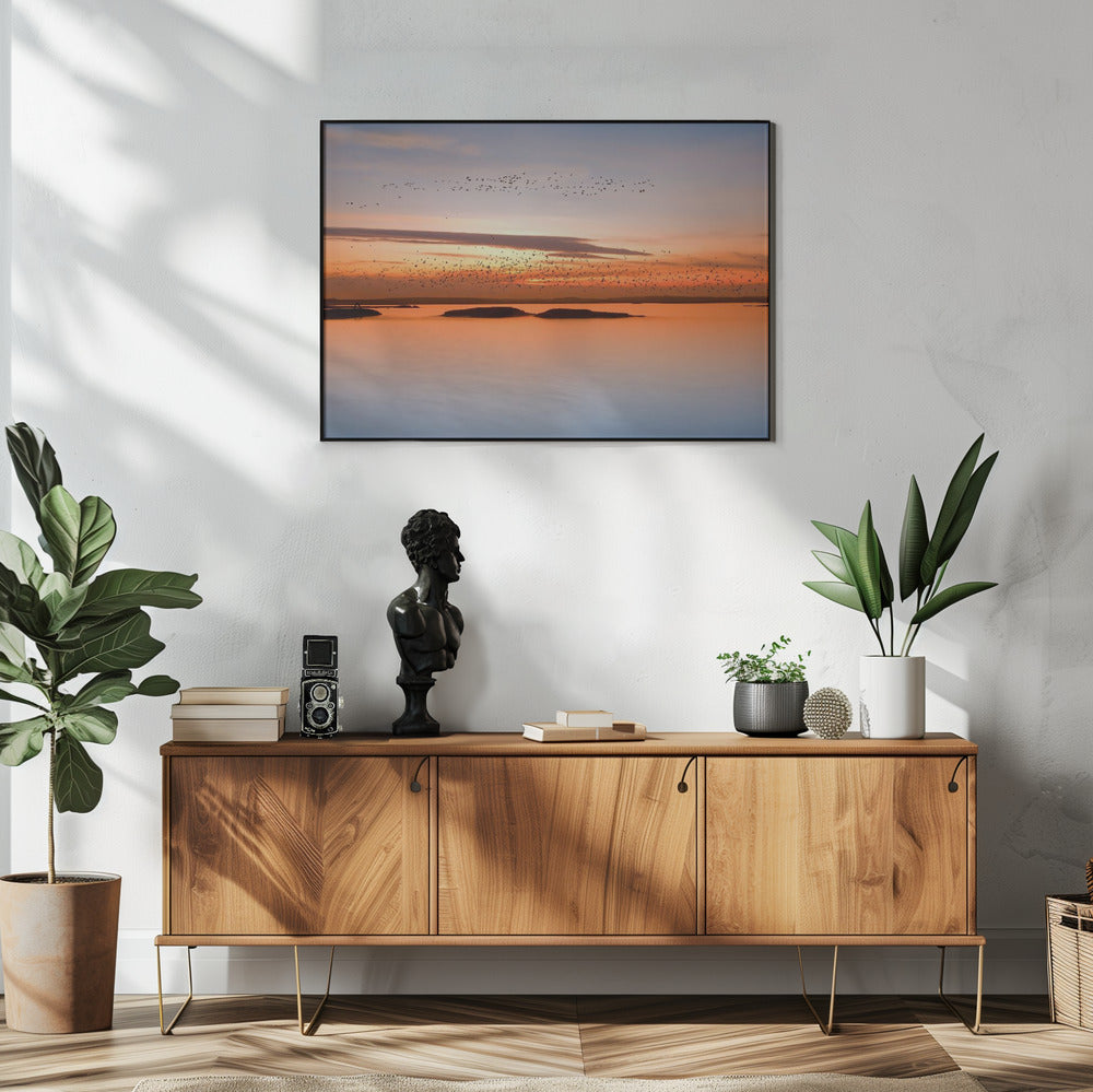 bij zonsondergang | Poster