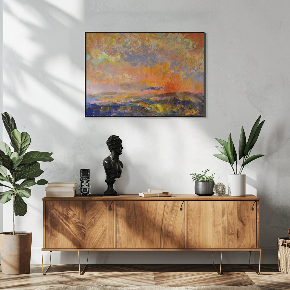 Vurige schemerhemel | Poster