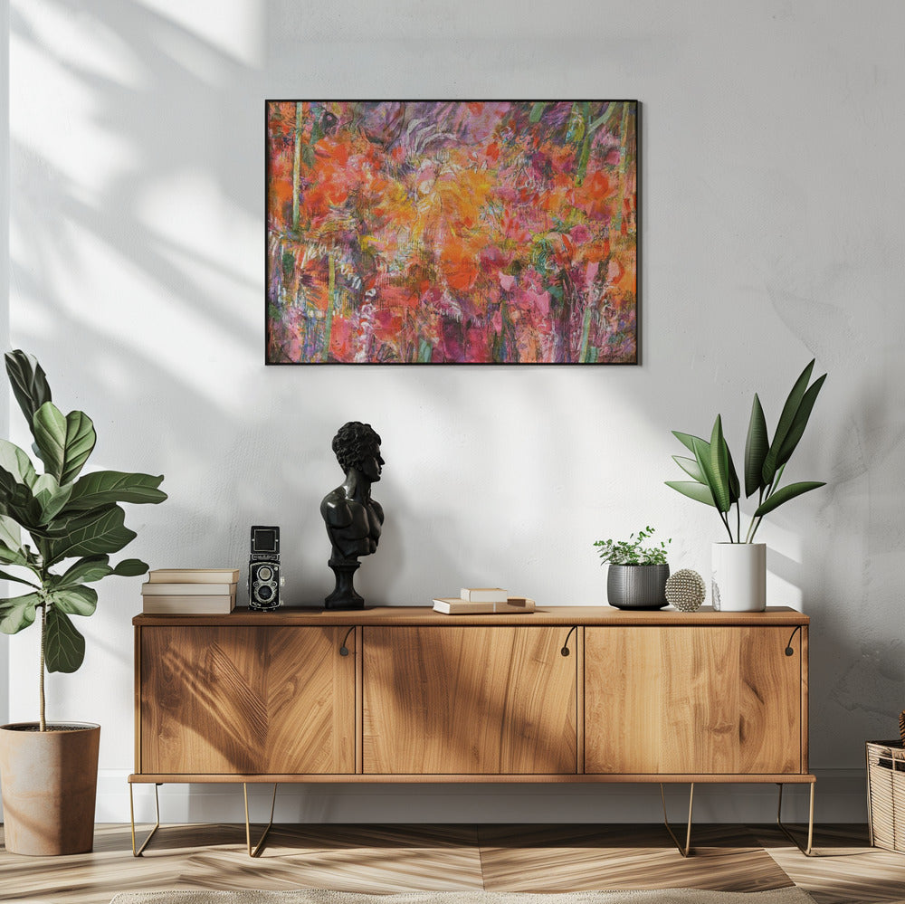 Levendig flora-wandtapijt | Poster